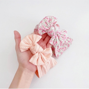 Baby Headband Comfy Wide Bow 2pcs (TBHB8553)